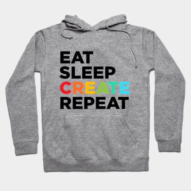 Eat Sleep Create Repeat Hoodie by wijanarko1